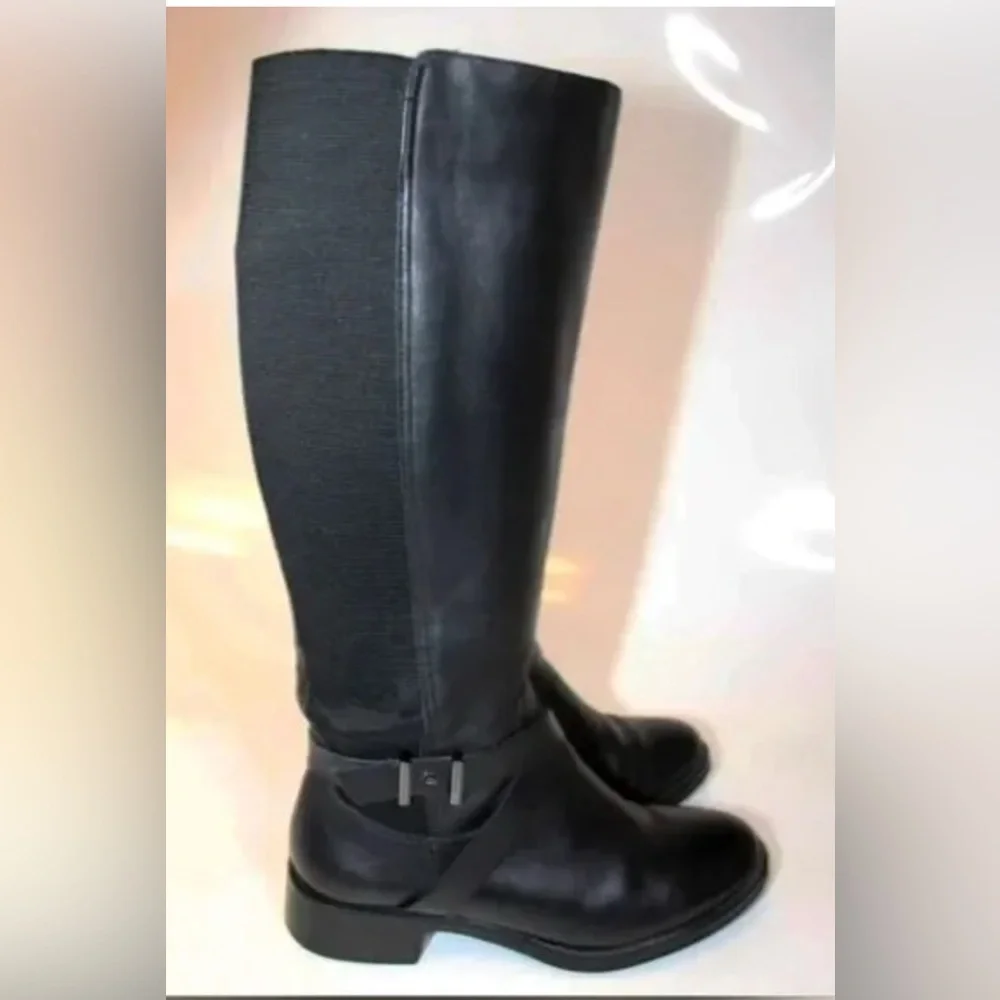 Andre Assous Waterproof Genuine Leather Black Over the Knee Boots, Sz 40